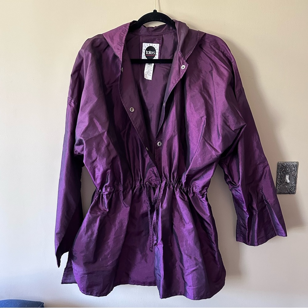 Purple Vintage Rain Jacket, One Size